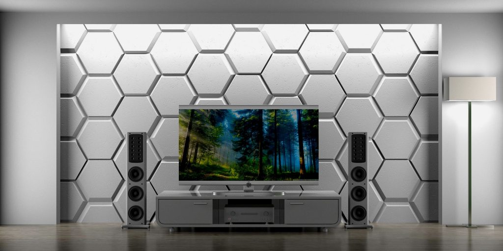طراحی دیوار پشت تلویزیون با کناف