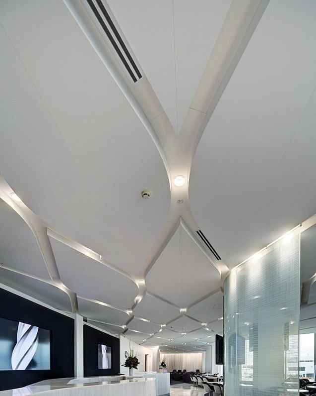 نمونه هایی از سقف کناف پذیرایی با نورپردازی متنوع